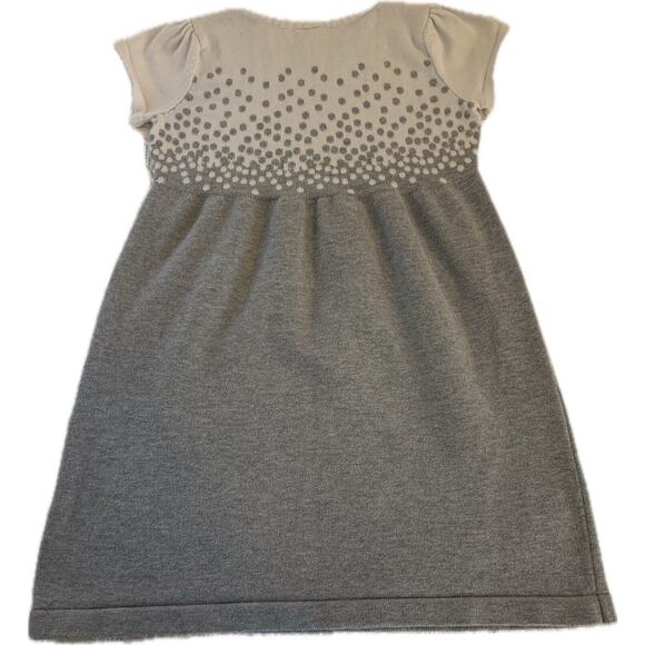Gray Polka Dot Kids Dress - Picture 4 of 15